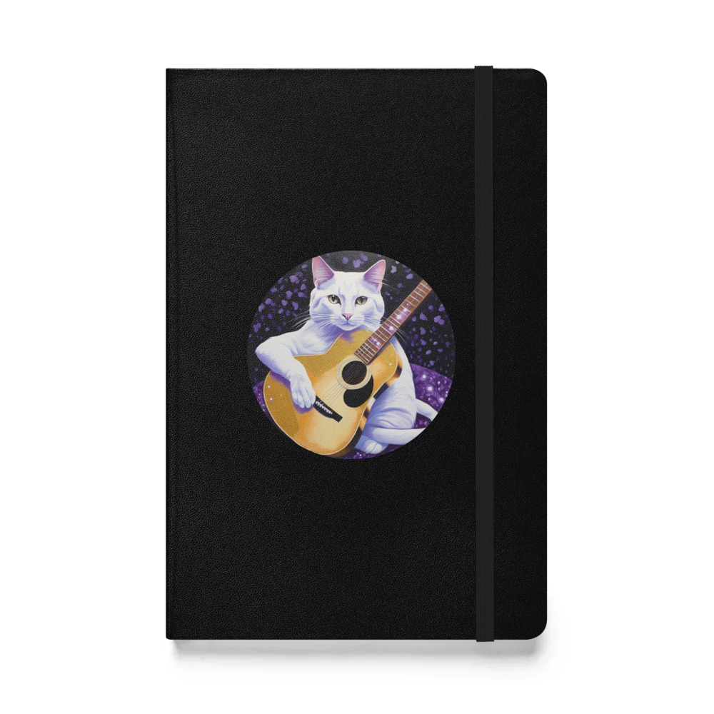 PugMug Custom White Companion Cat Hardcover Bound Notebook
