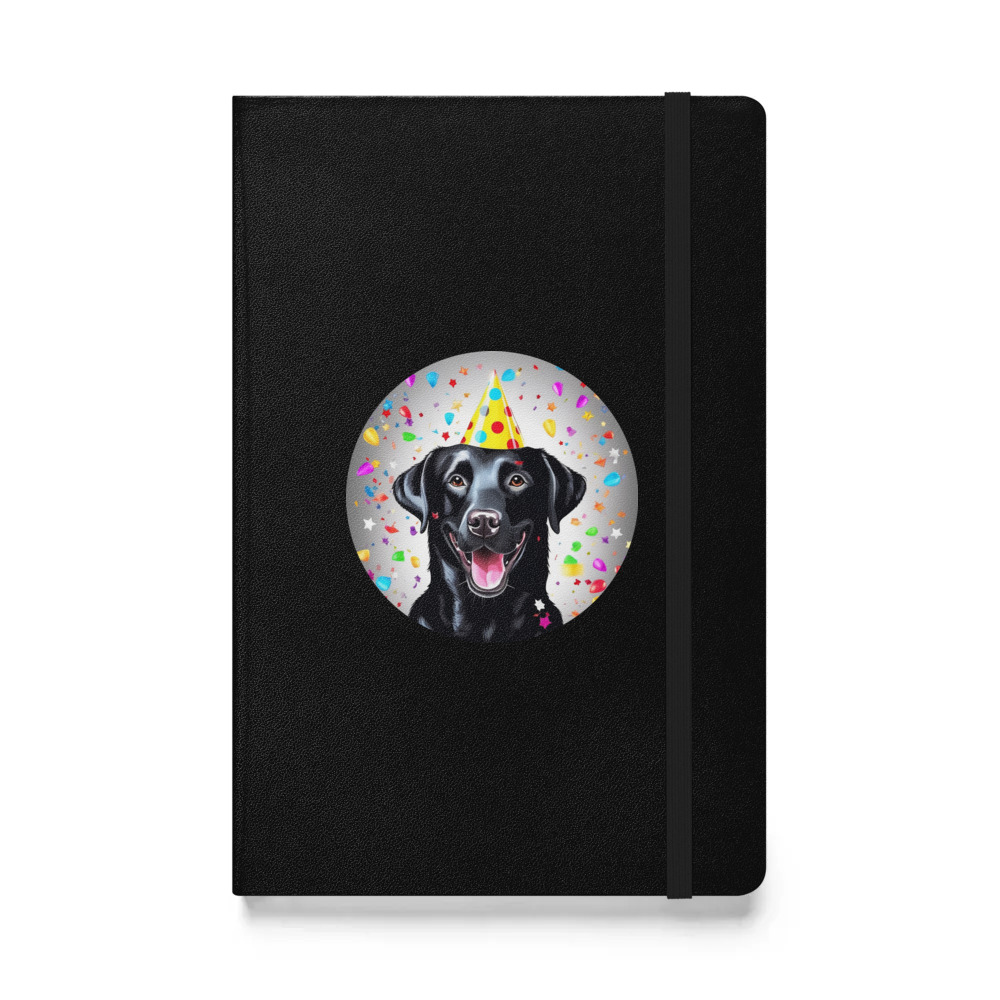 PugMug Custom Black Labrador Retriever Hardcover Bound Notebook