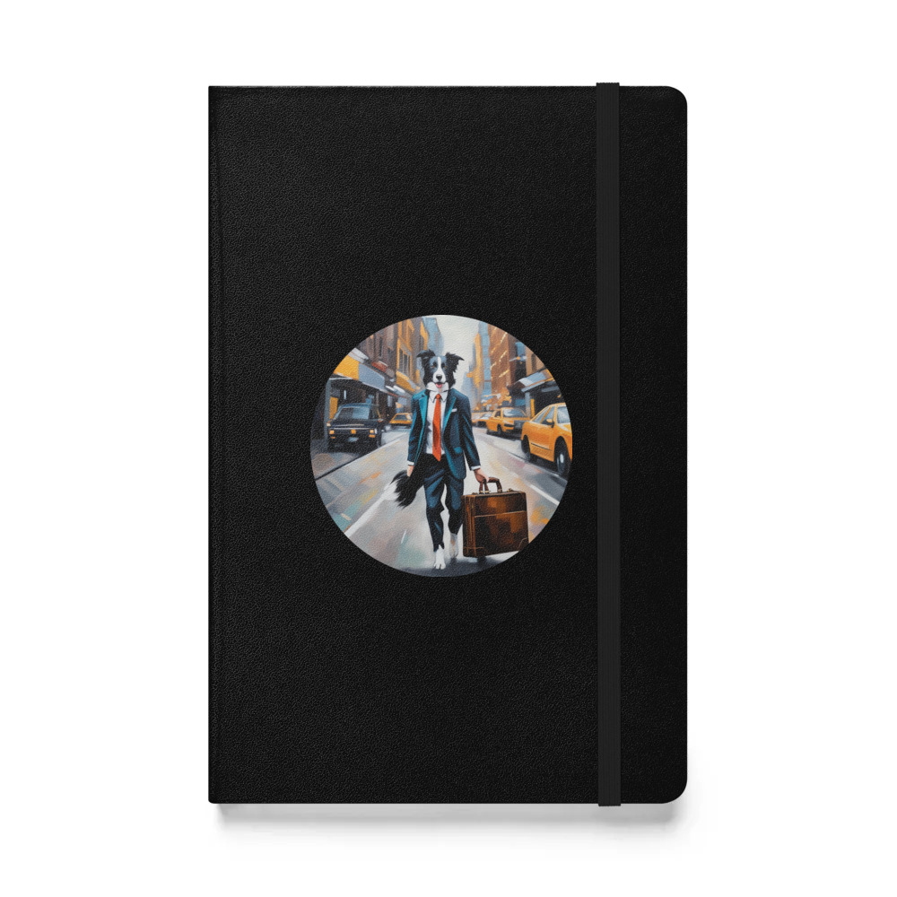 PugMug Custom Border Collie Hardcover Bound Notebook