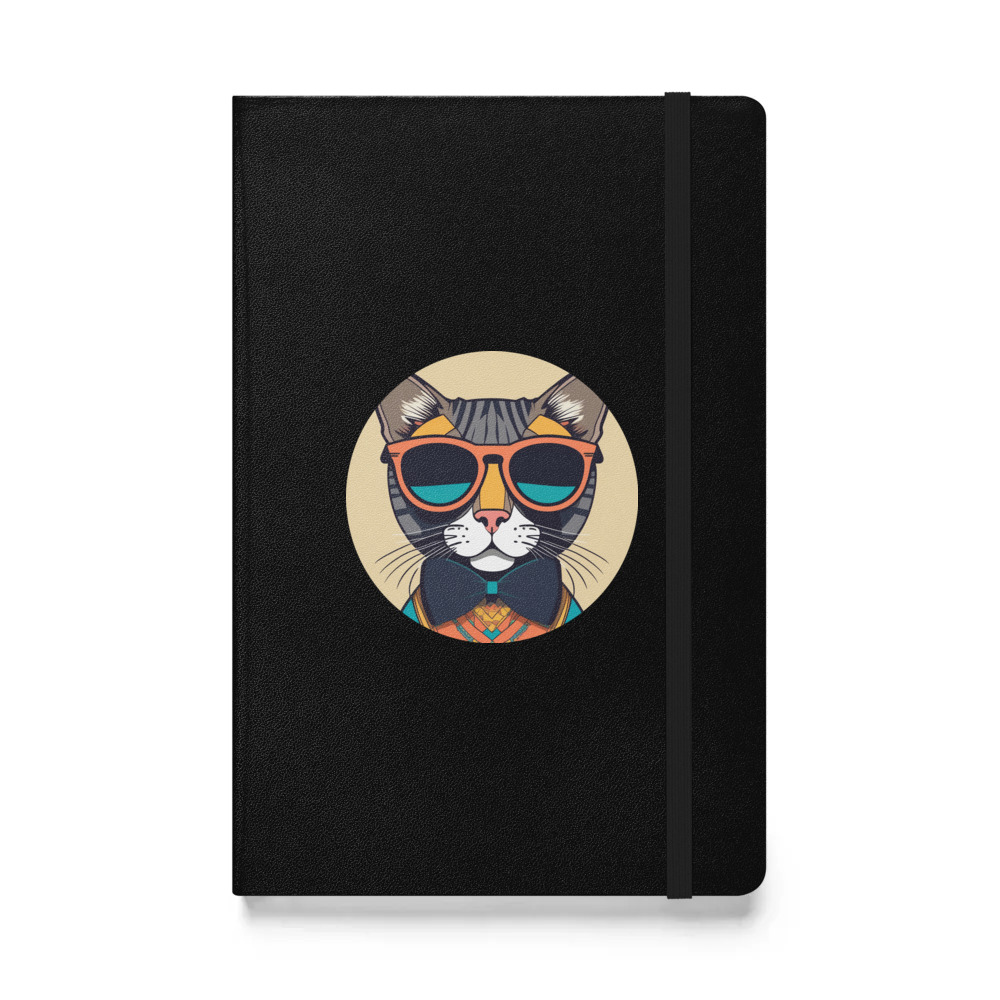PugMug Custom Tabby Exotic Cat Hardcover Bound Notebook