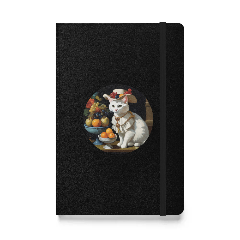 PugMug Custom White Companion Cat Hardcover Bound Notebook