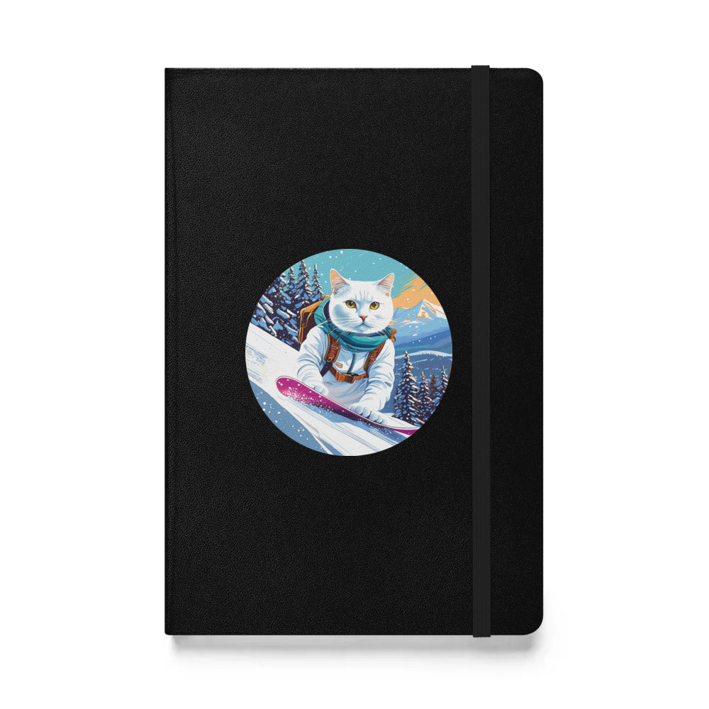 PugMug Custom White Companion Cat Hardcover Bound Notebook