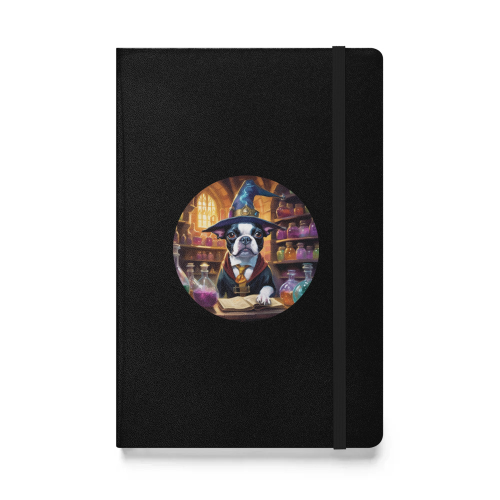 PugMug Custom Boston Terrier Hardcover Bound Notebook