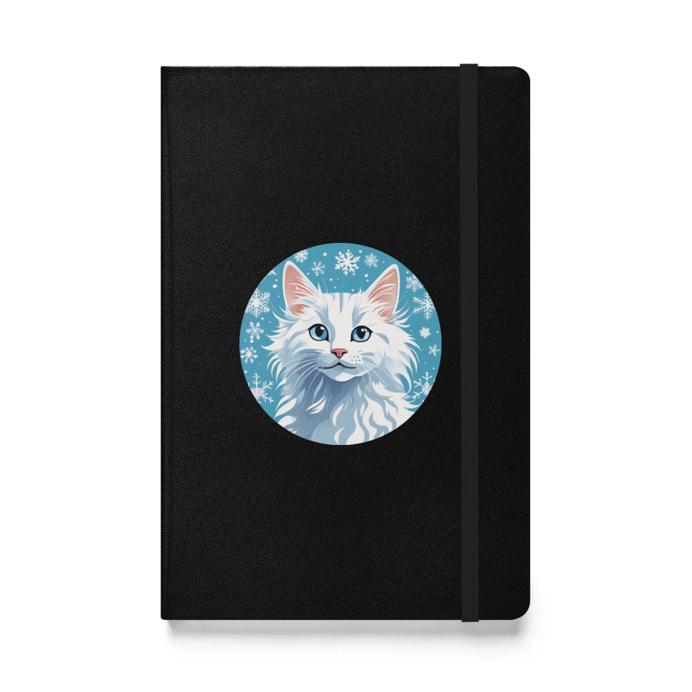 PugMug Custom White Companion Cat Hardcover Bound Notebook
