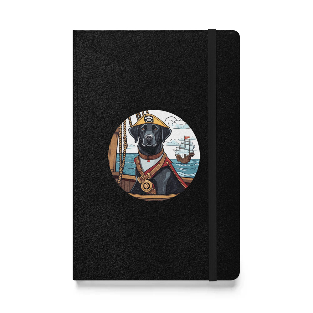 PugMug Custom Black Labrador Retriever Hardcover Bound Notebook