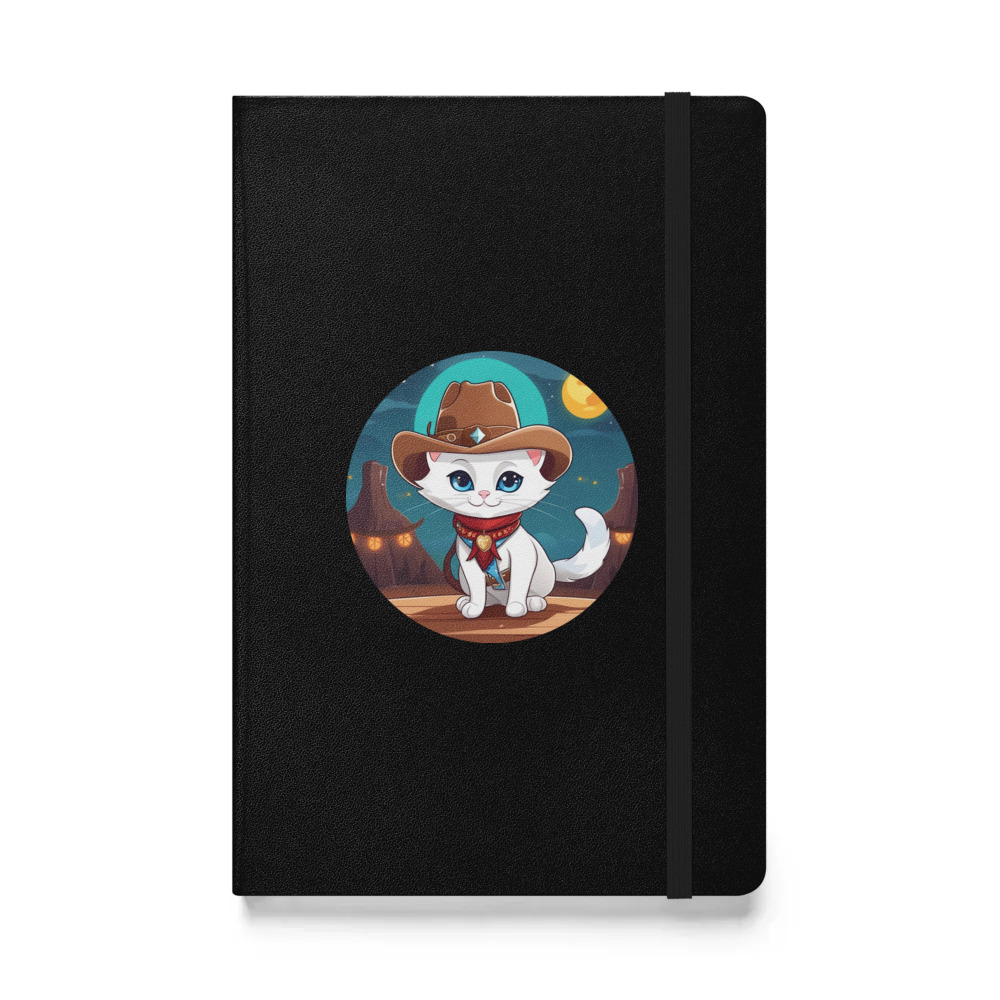 PugMug Custom White Companion Cat Hardcover Bound Notebook