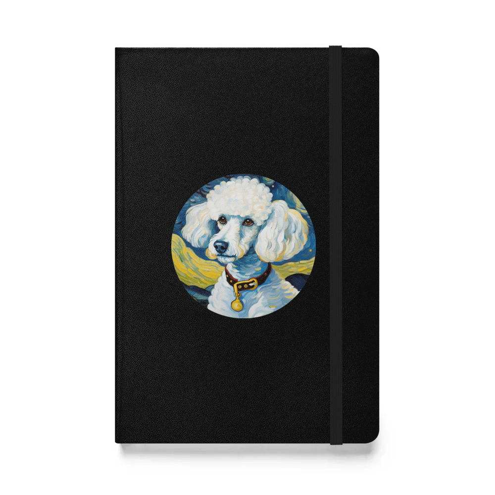 PugMug Custom White Poodle Hardcover Bound Notebook