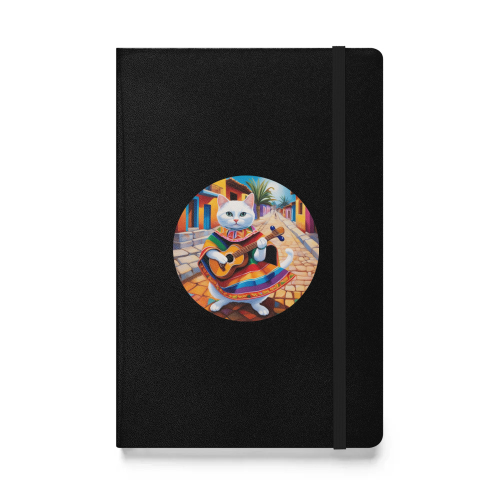 PugMug Custom White Companion Cat Hardcover Bound Notebook