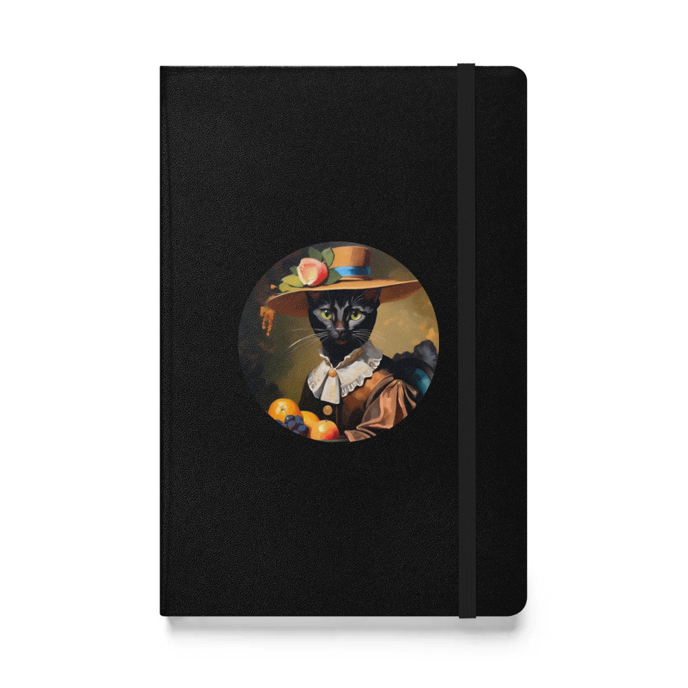 PugMug Custom Black Abyssinian Cat Hardcover Bound Notebook