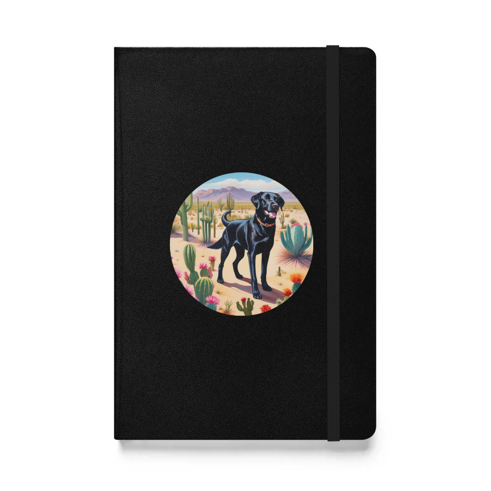 PugMug Custom Black Labrador Retriever Hardcover Bound Notebook