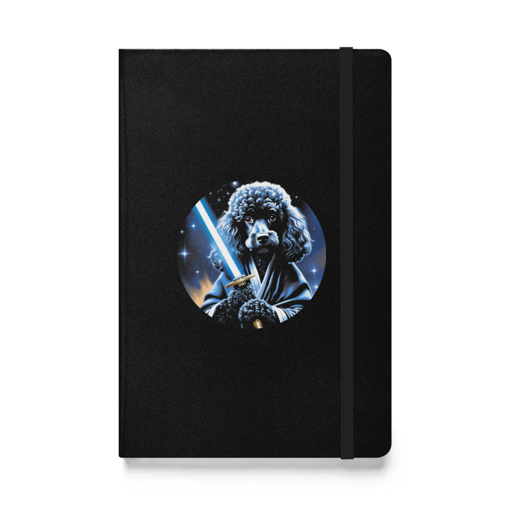 PugMug Custom Black Poodle Hardcover Bound Notebook