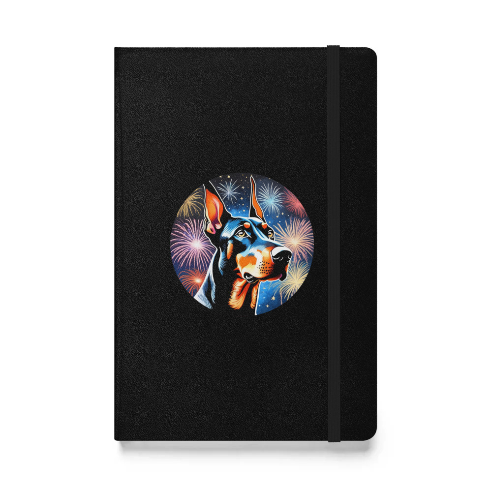 PugMug Custom Doberman Pinscher Hardcover Bound Notebook