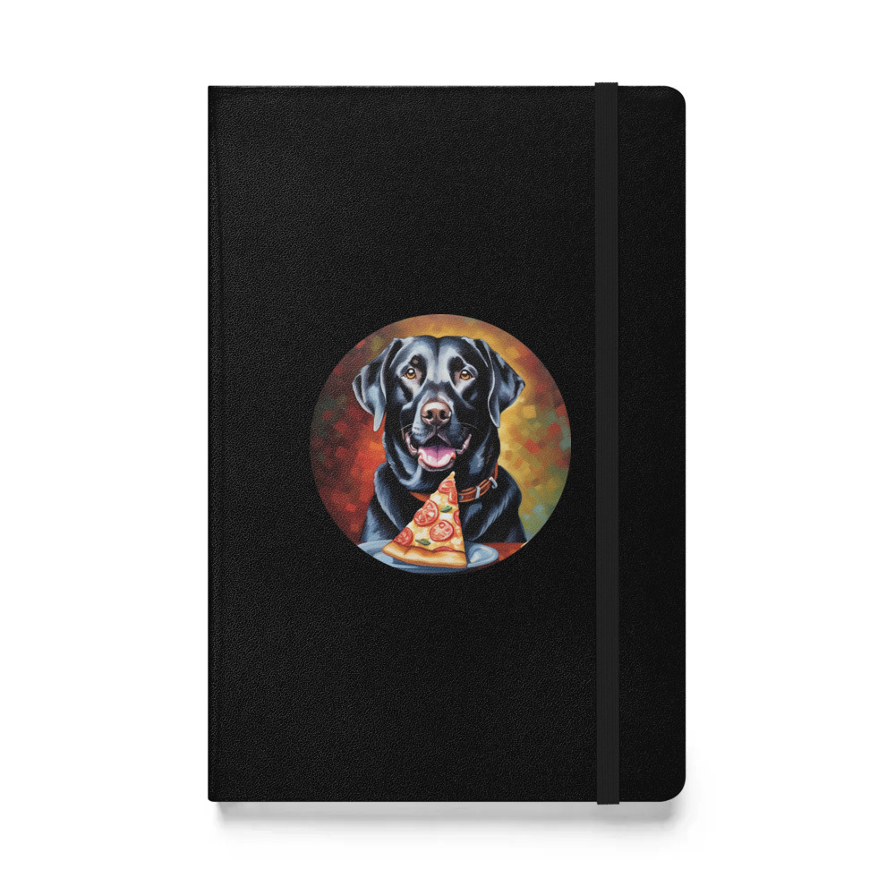 PugMug Custom Black Labrador Retriever Hardcover Bound Notebook