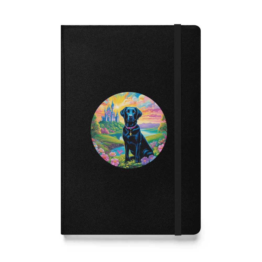 PugMug Custom Black Labrador Retriever Hardcover Bound Notebook