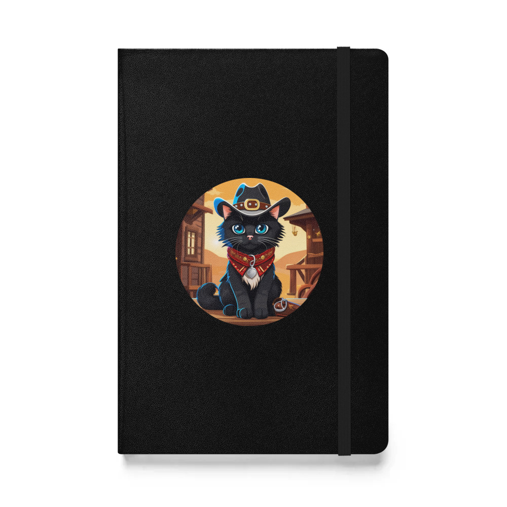 PugMug Custom Black Ragdoll Cat Hardcover Bound Notebook