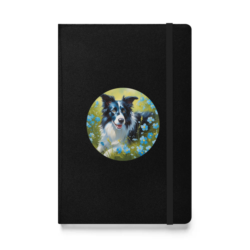 PugMug Custom Border Collie Hardcover Bound Notebook