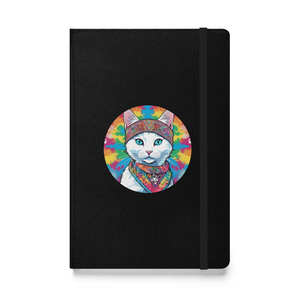 PugMug Custom White Companion Cat Hardcover Bound Notebook