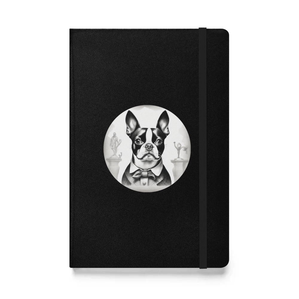 PugMug Custom Boston Terrier Hardcover Bound Notebook