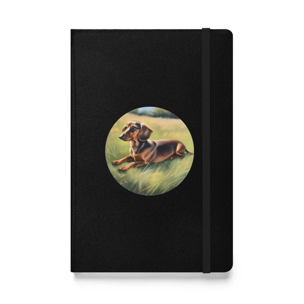 PugMug Custom Tan Dachshund Hardcover Bound Notebook