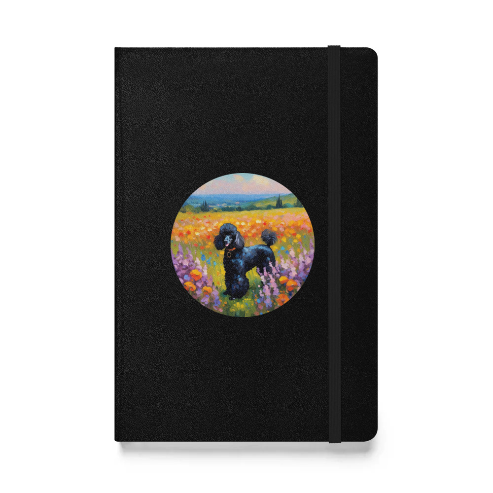 PugMug Custom Black Poodle Hardcover Bound Notebook