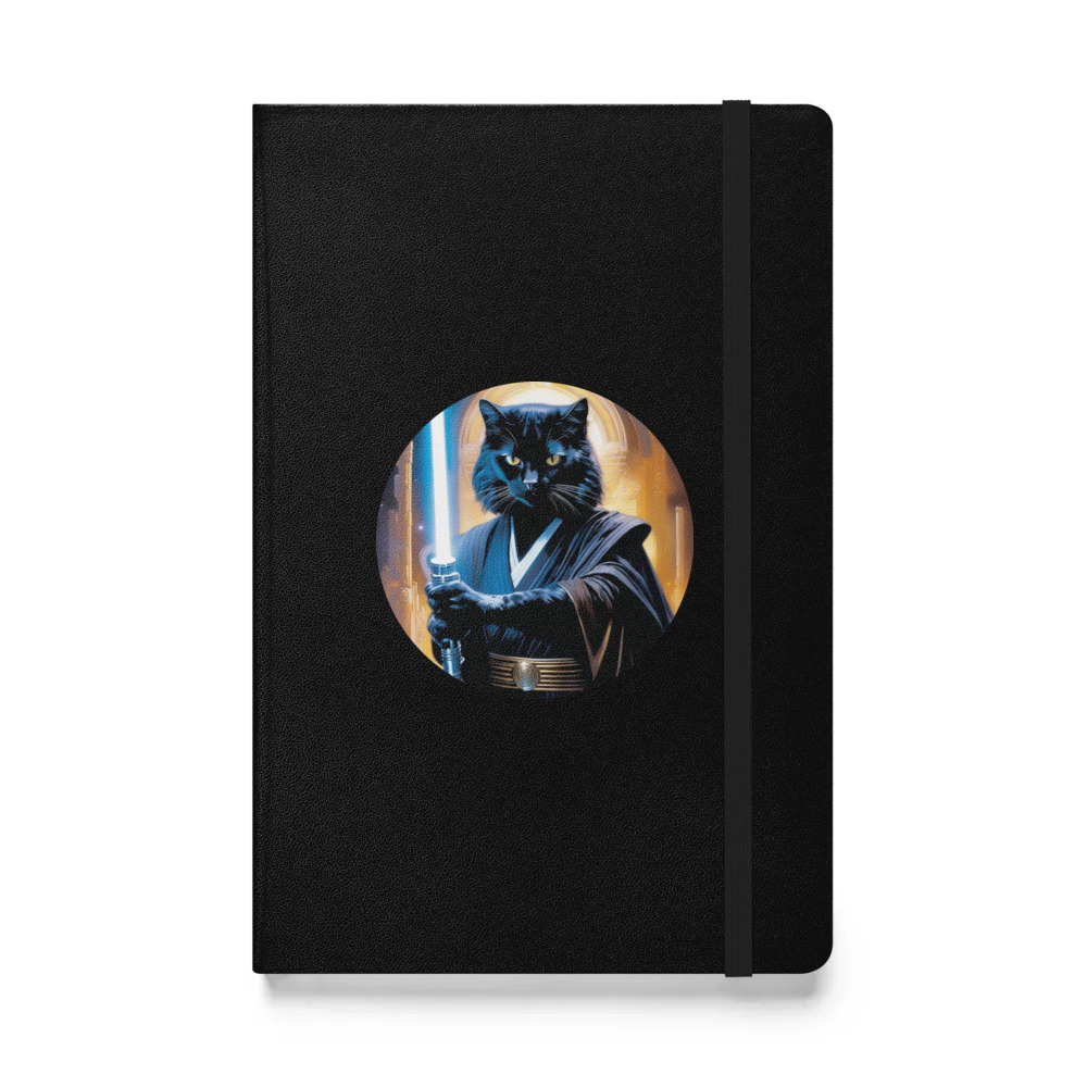 PugMug Custom Black Exotic Cat Hardcover Bound Notebook