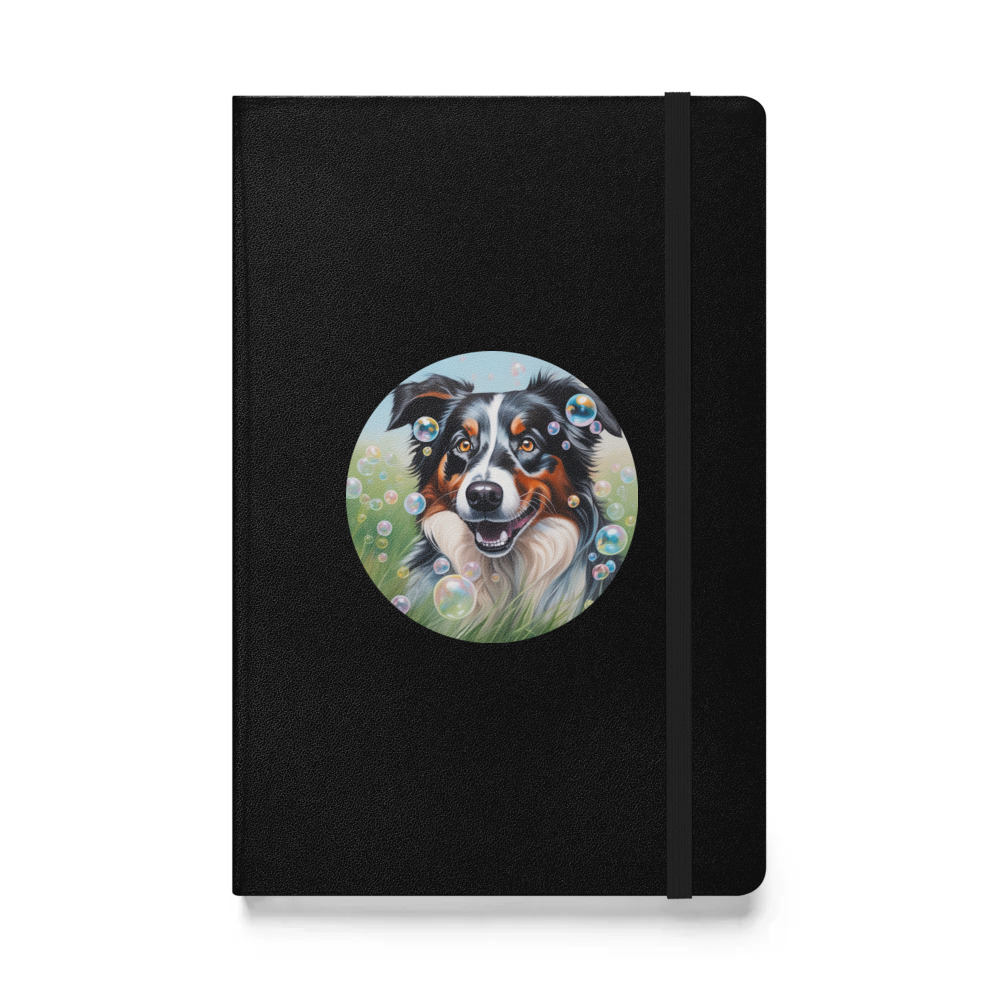 PugMug Custom Australian Shepherd Dog Hardcover Bound Notebook