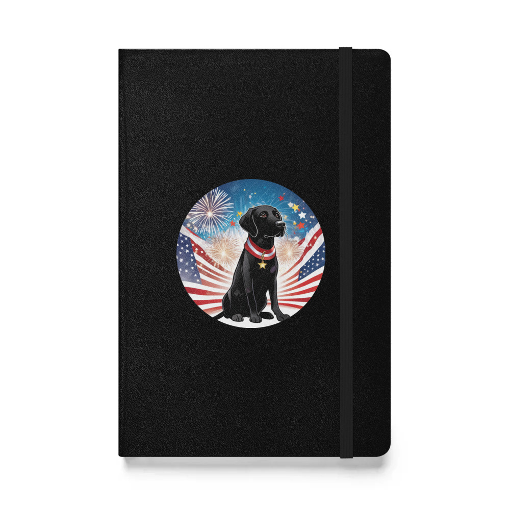 PugMug Custom Black Labrador Retriever Hardcover Bound Notebook