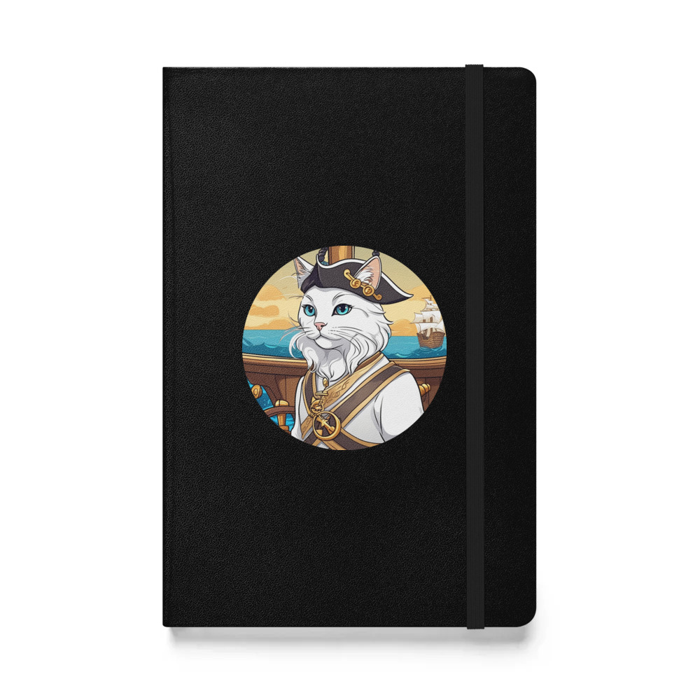 PugMug Custom White Companion Cat Hardcover Bound Notebook