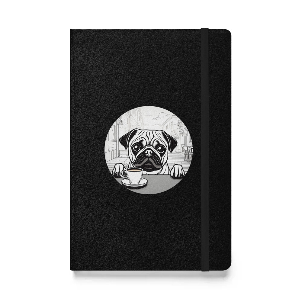PugMug Custom Pug Hardcover Bound Notebook