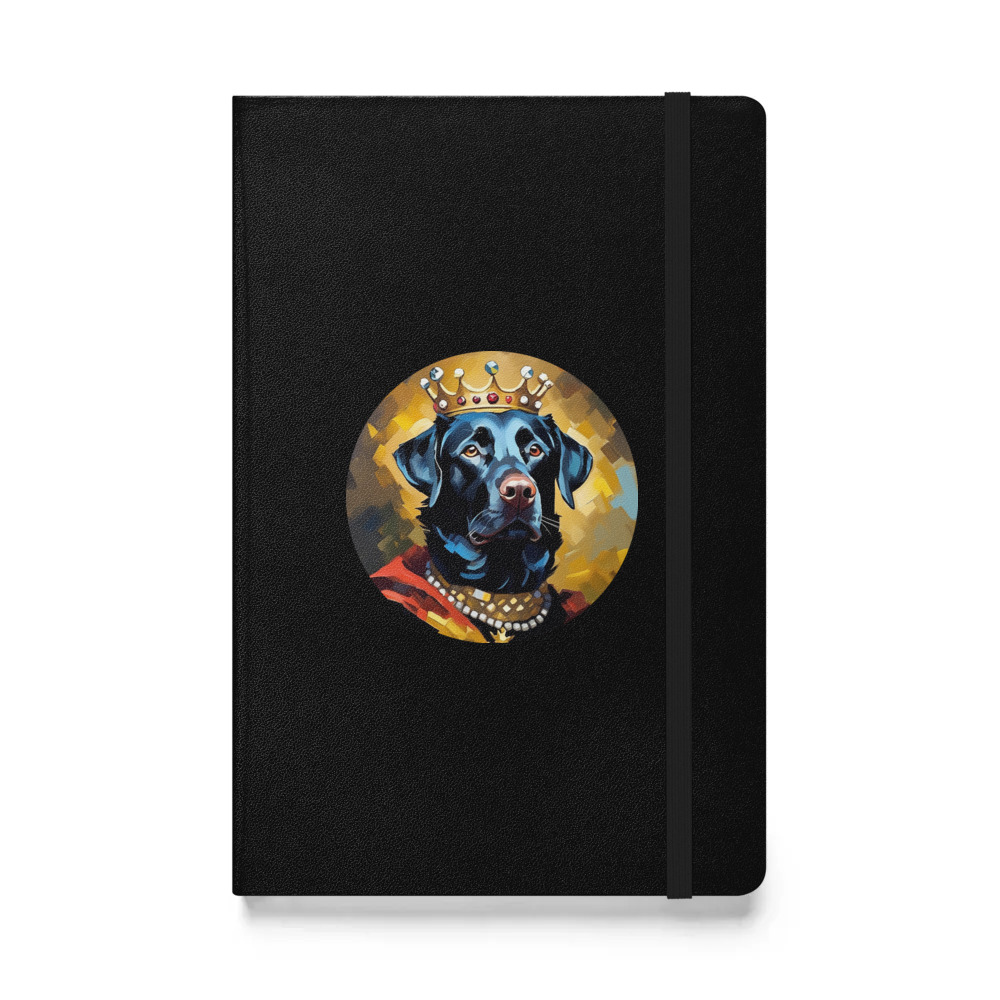 PugMug Custom Black Labrador Retriever Hardcover Bound Notebook