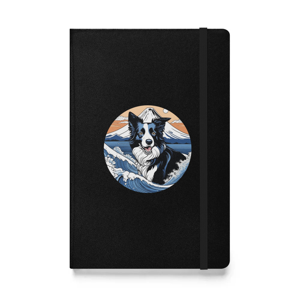 PugMug Custom Border Collie Hardcover Bound Notebook