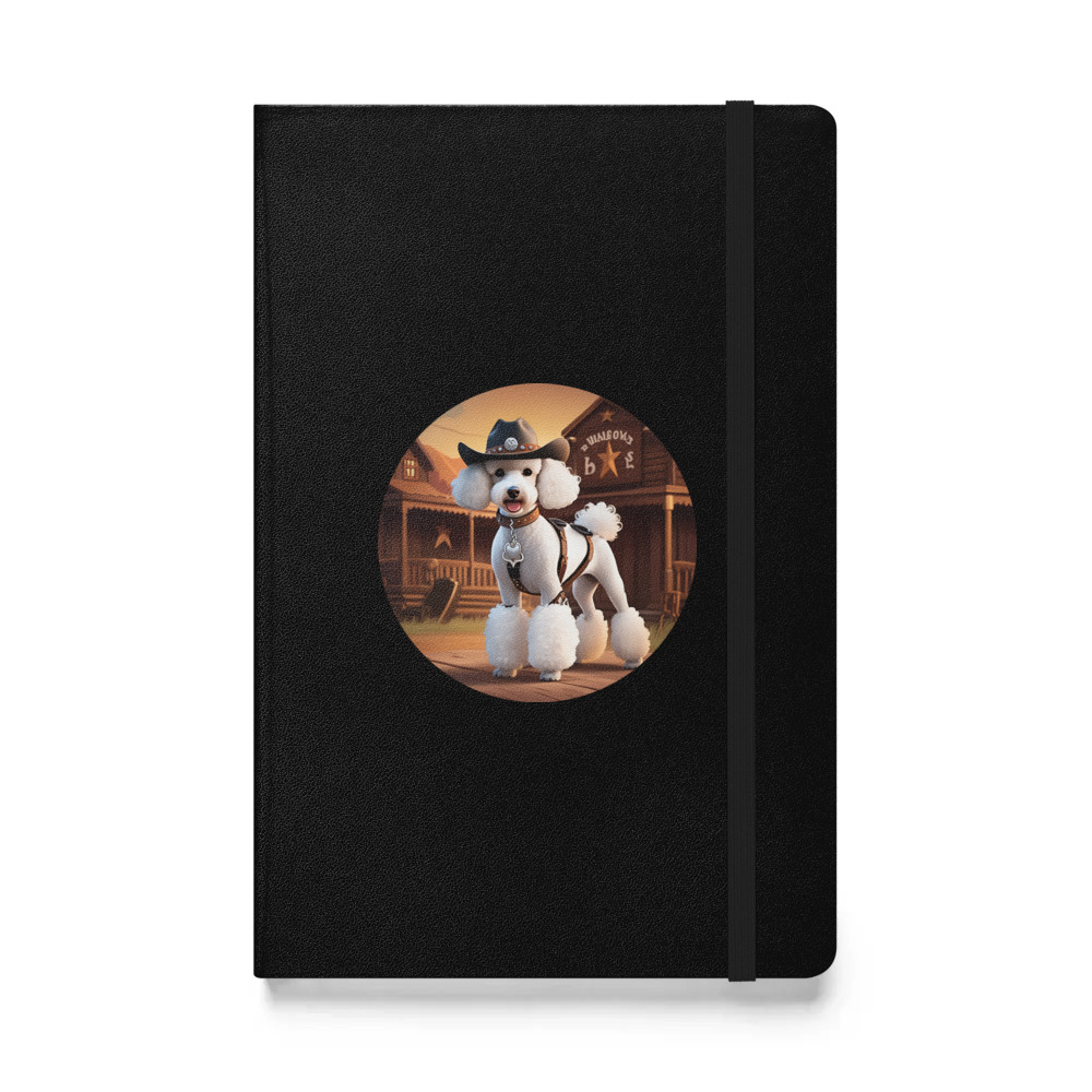 PugMug Custom White Poodle Hardcover Bound Notebook