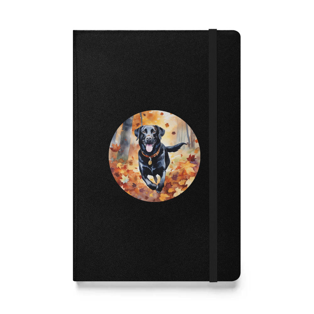PugMug Custom Black Labrador Retriever Hardcover Bound Notebook