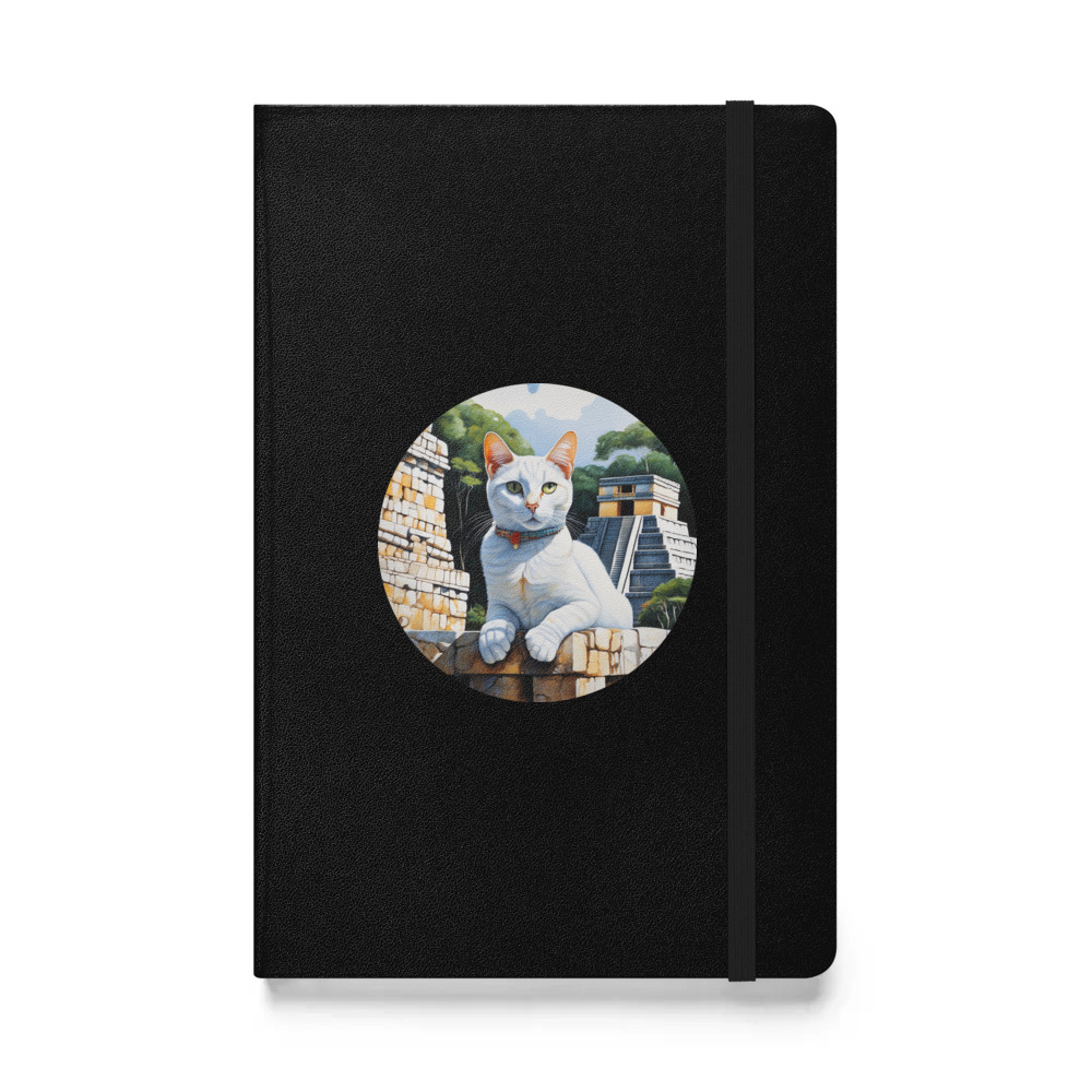 PugMug Custom White Companion Cat Hardcover Bound Notebook