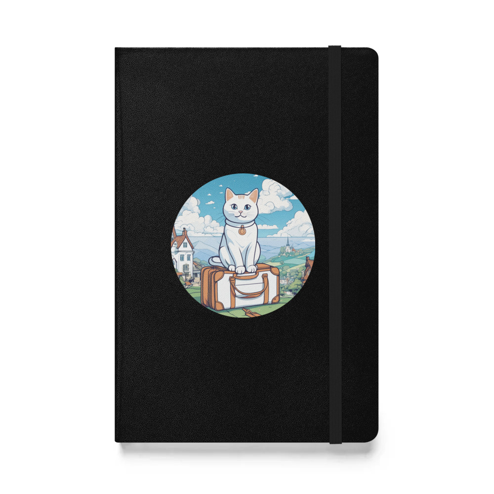 PugMug Custom White Companion Cat Hardcover Bound Notebook