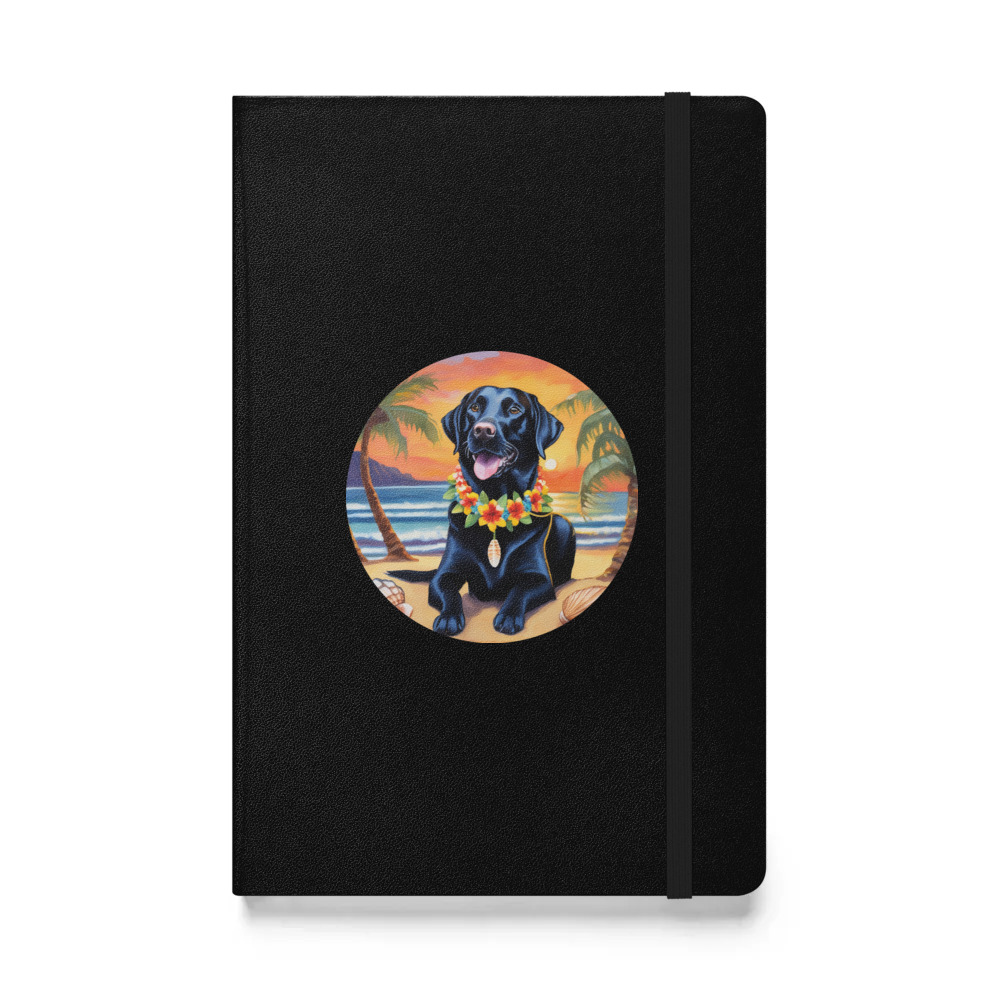 PugMug Custom Black Labrador Retriever Hardcover Bound Notebook