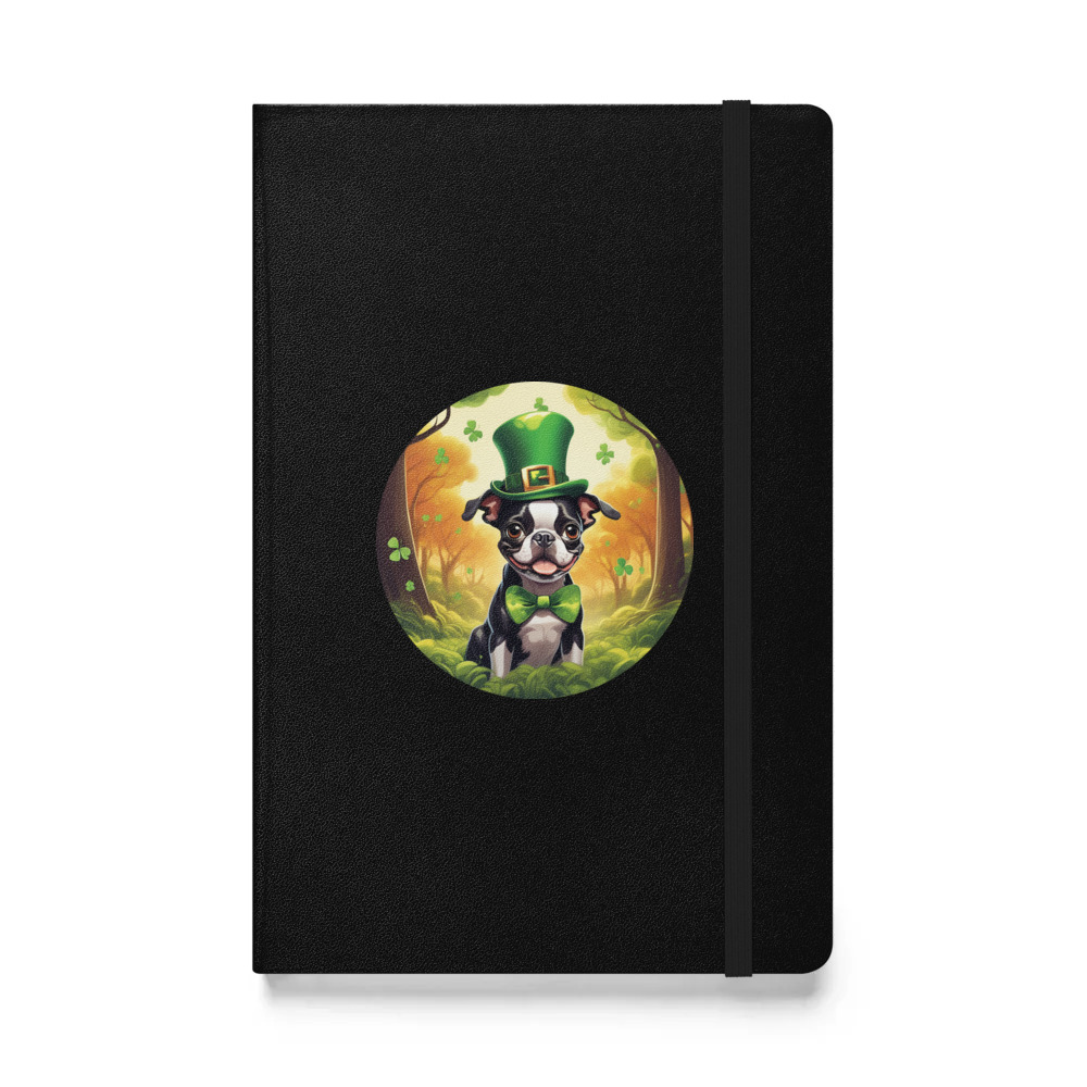 PugMug Custom Boston Terrier Hardcover Bound Notebook