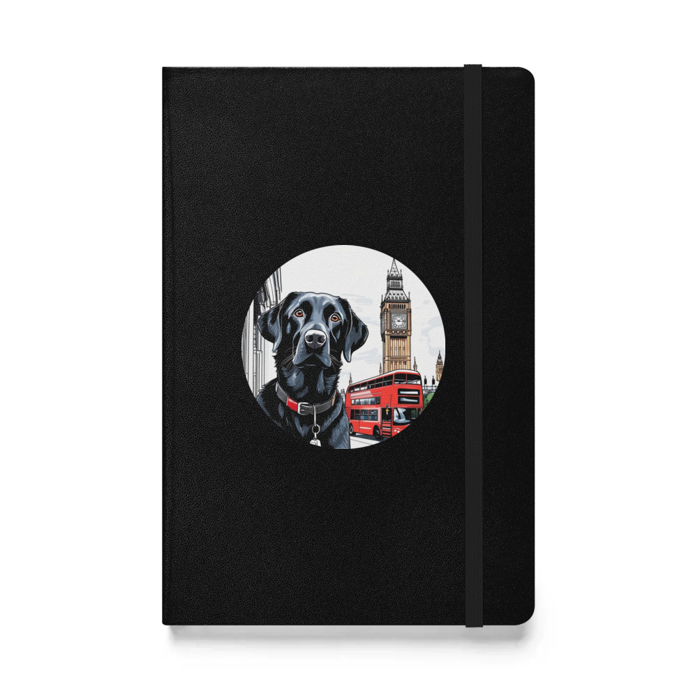 PugMug Custom Black Labrador Retriever Hardcover Bound Notebook