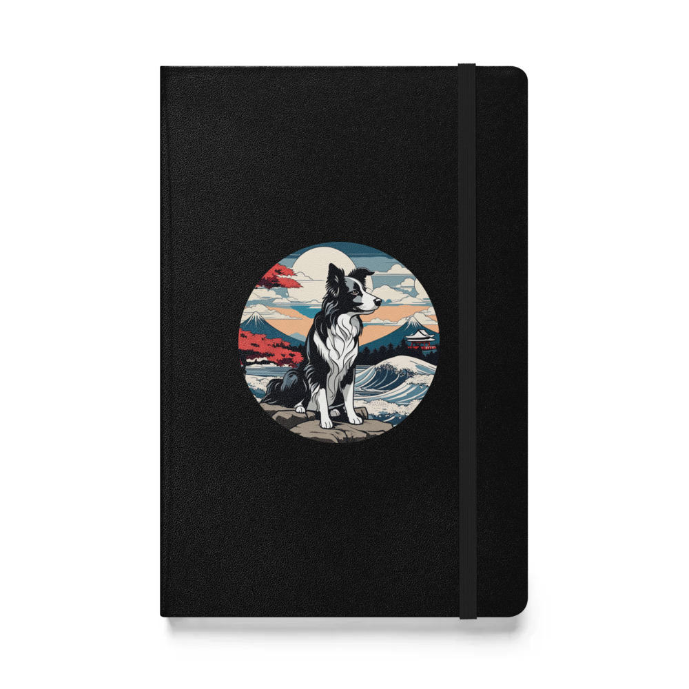 PugMug Custom Border Collie Hardcover Bound Notebook