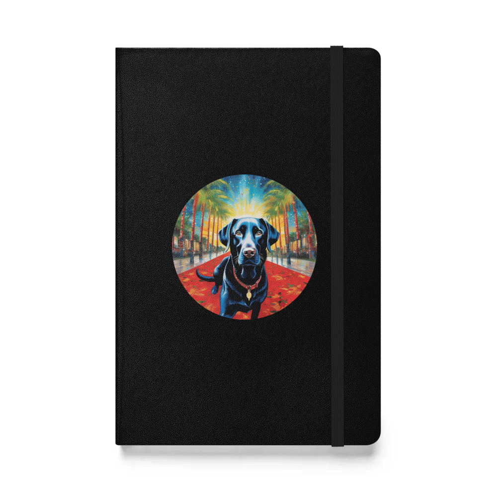 PugMug Custom Black Labrador Retriever Hardcover Bound Notebook
