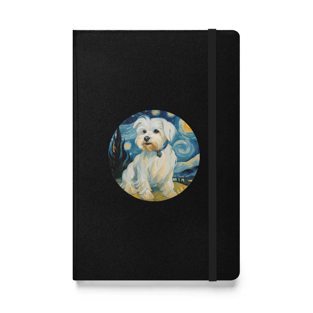PugMug Custom Maltese Dog Hardcover Bound Notebook