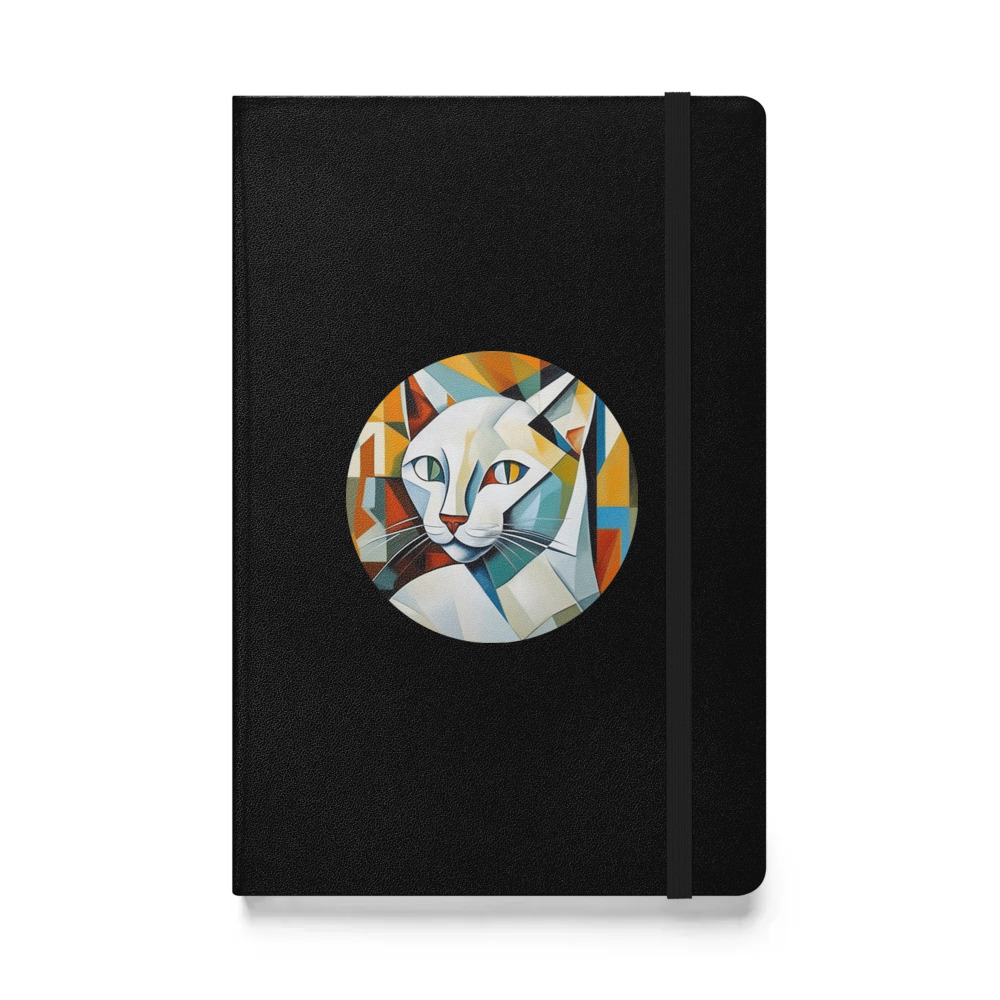 PugMug Custom White Companion Cat Hardcover Bound Notebook