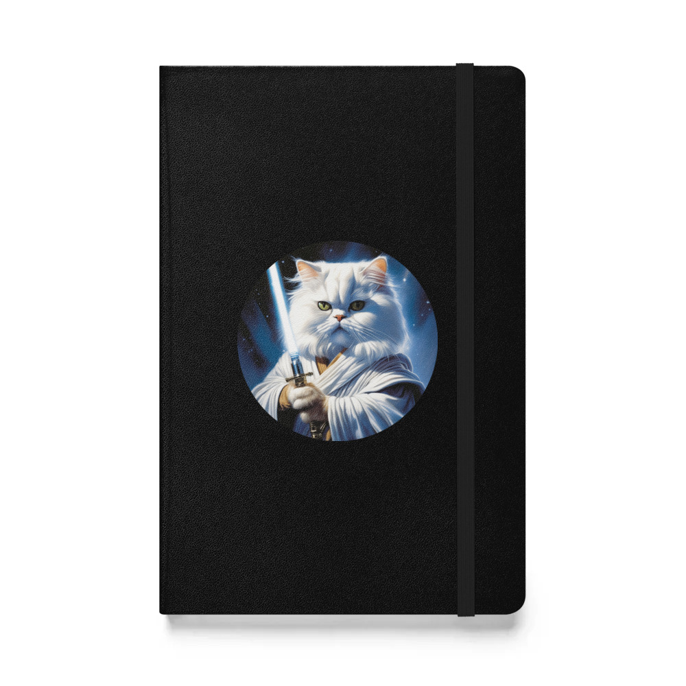 PugMug Custom White Persian Cat Hardcover Bound Notebook