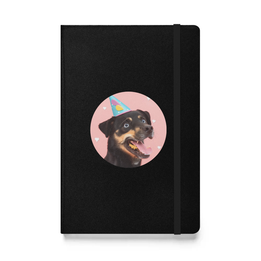 PugMug Custom Blue Hardcover Bound Notebook