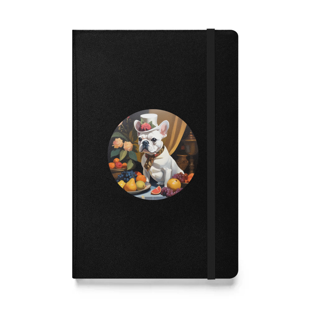 PugMug Custom White French Bulldog Hardcover Bound Notebook