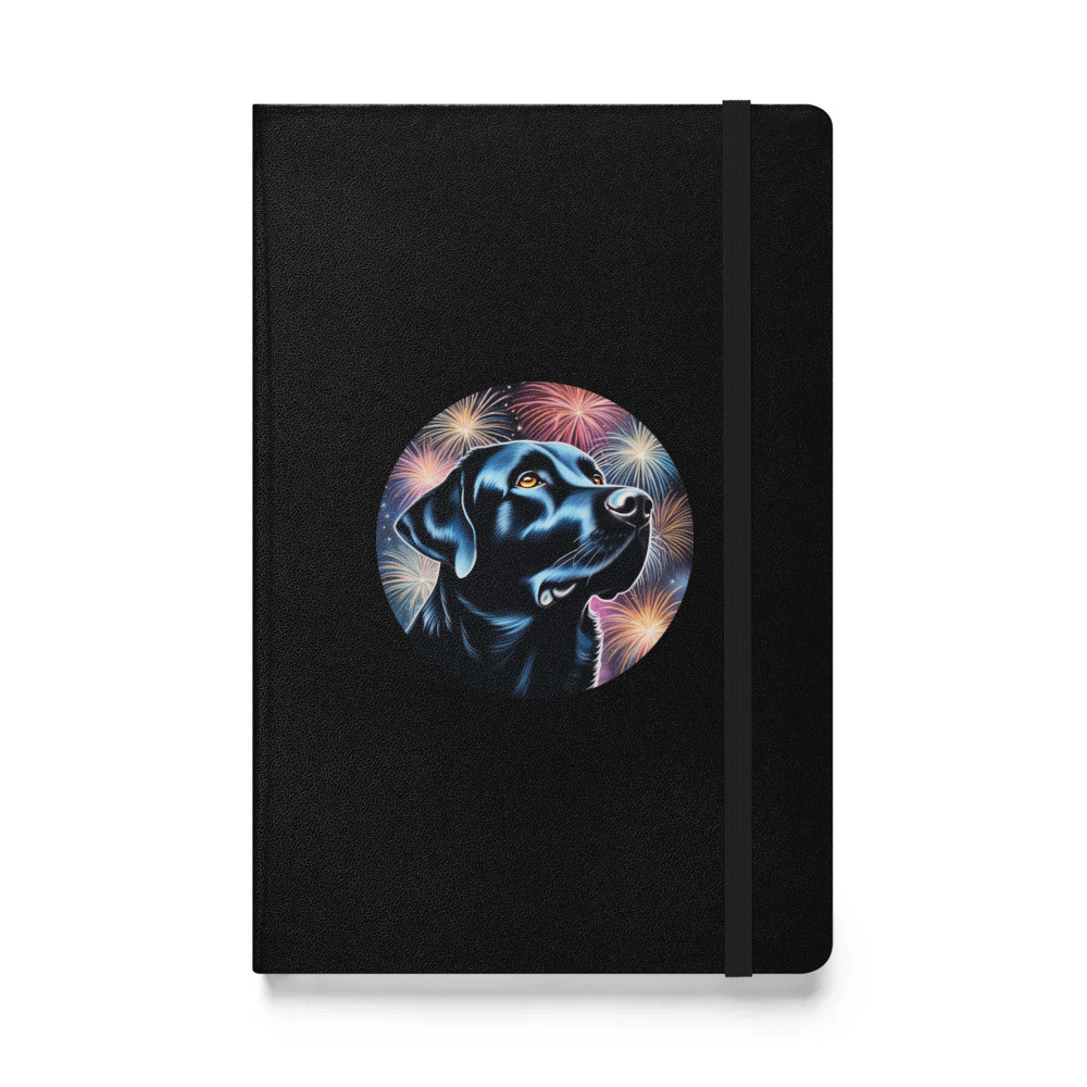 PugMug Custom Black Labrador Retriever Hardcover Bound Notebook