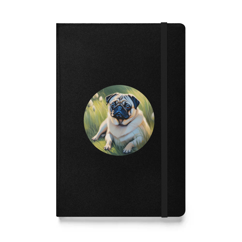PugMug Custom Pug Hardcover Bound Notebook