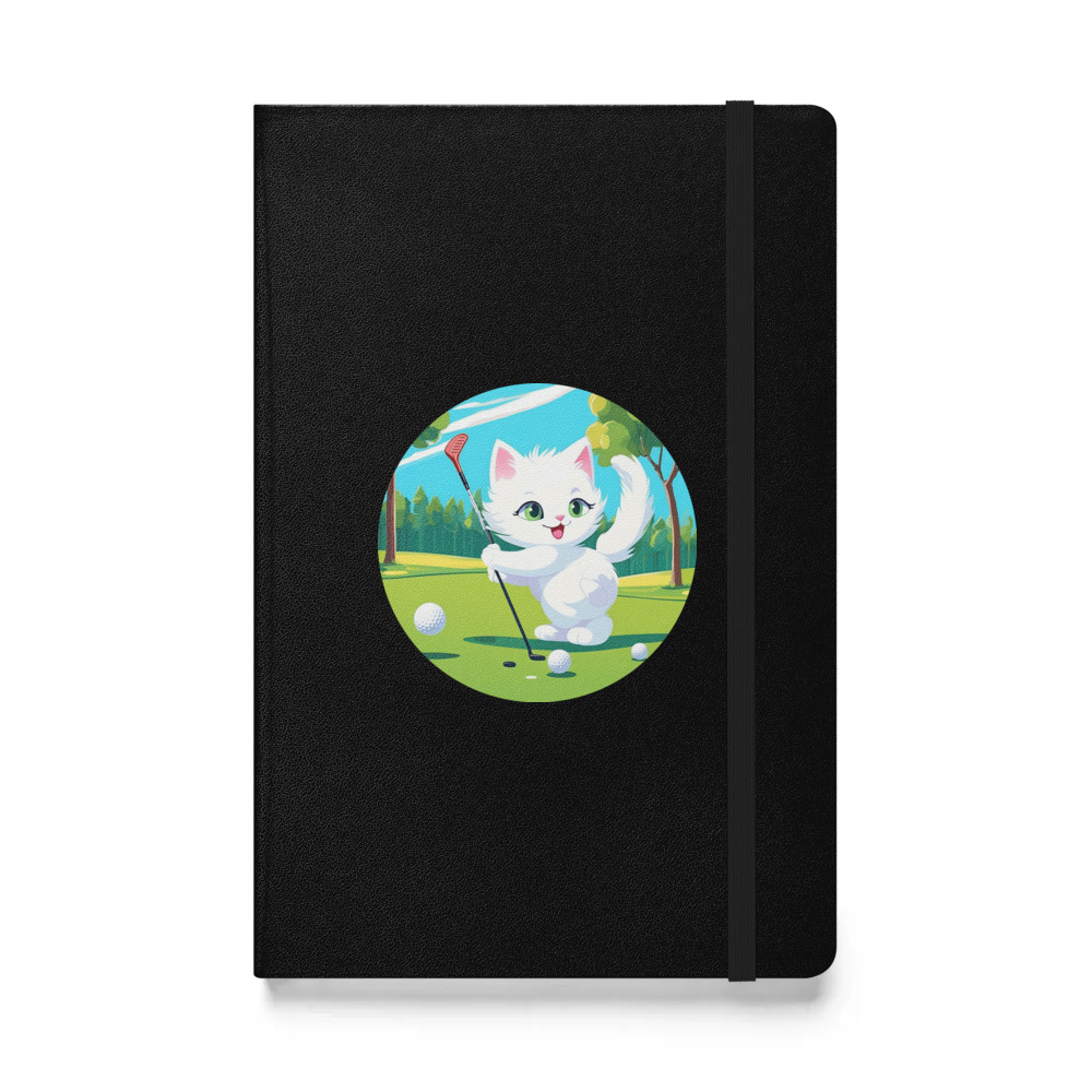 PugMug Custom White Companion Cat Hardcover Bound Notebook