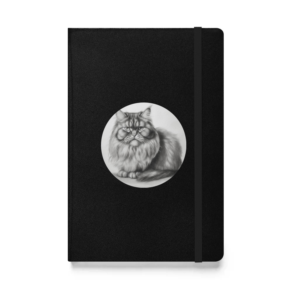 PugMug Custom Tabby Persian Cat Hardcover Bound Notebook