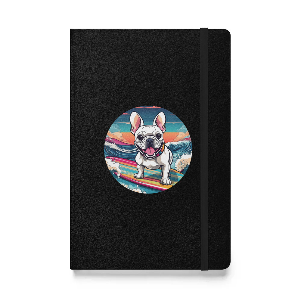 PugMug Custom White French Bulldog Hardcover Bound Notebook